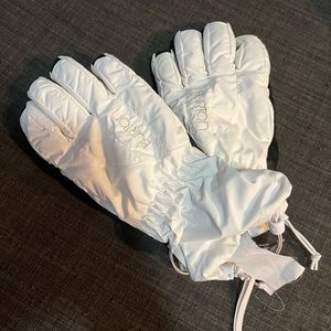 Used once! Burton White Ski Gloves